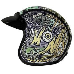 Daytona Helmets 3/4 open-face side view highlighting lightweight profile for daily rides.