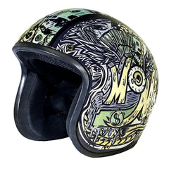 Daytona Helmets 3/4 shell vent close-up illustrating cooling system for hot days.