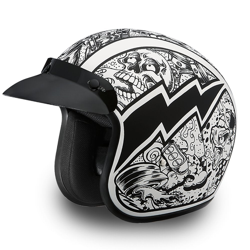 Daytona Helmets open-face helmet front view for comfortable city riding