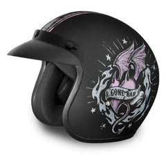 Daytona Helmets open-face front view shows vintage styling with reliable protection