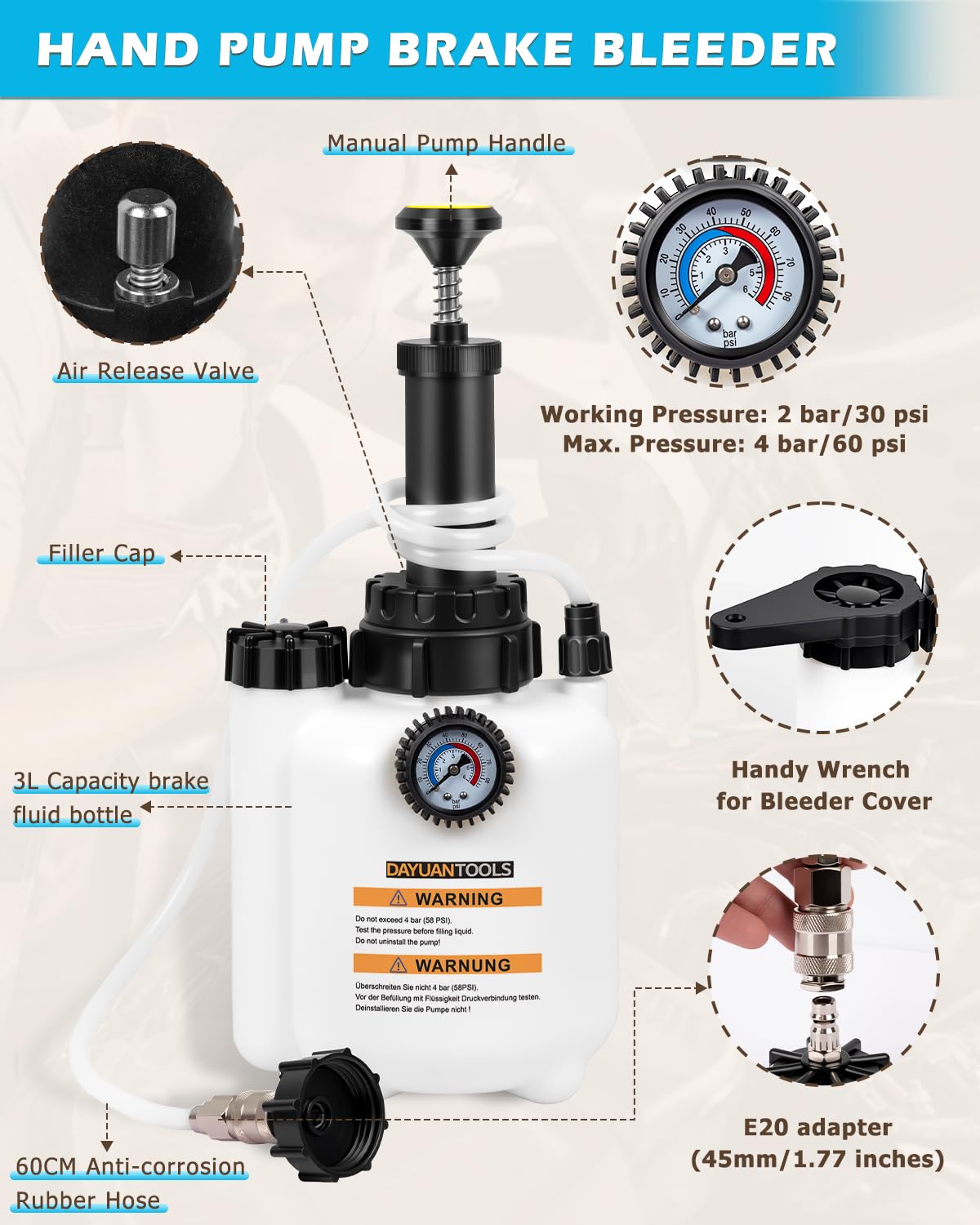 DAYUAN E20 adapter 45mm fits most European models