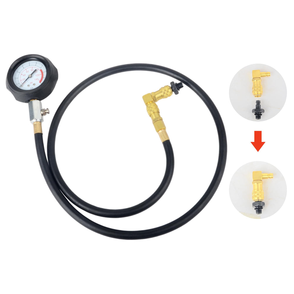 Dayuan Engine Oil Pressure Tester Set gauge closeup for accurate readings.