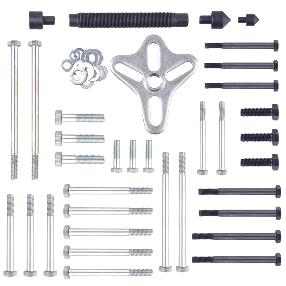 Dayuan Harmonic Balancer Puller Set yoke in heat-treated alloy steel for durability.