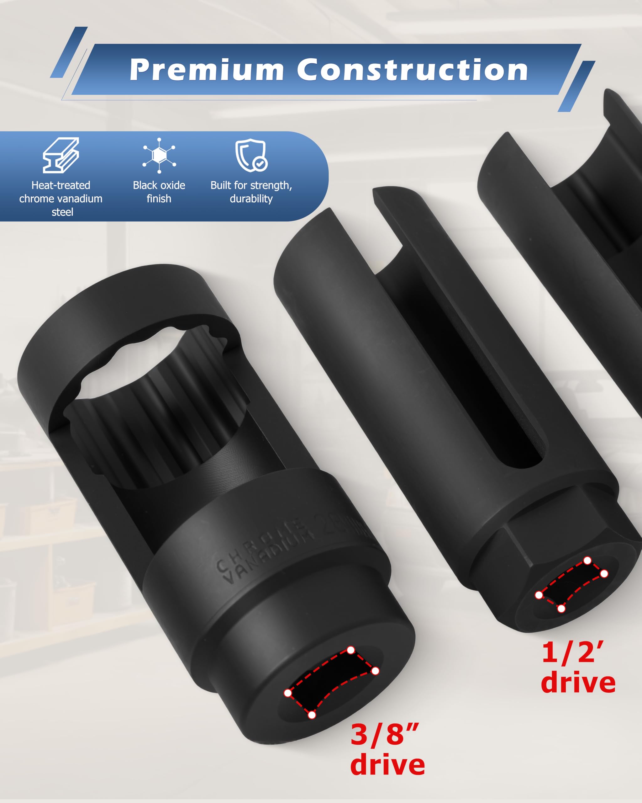 DAYUAN 22mm 12PT socket aids precise sensor installation.