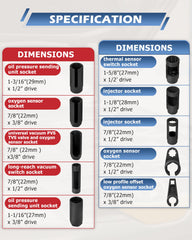DAYUAN 27mm 12PT socket for tight sensor access.