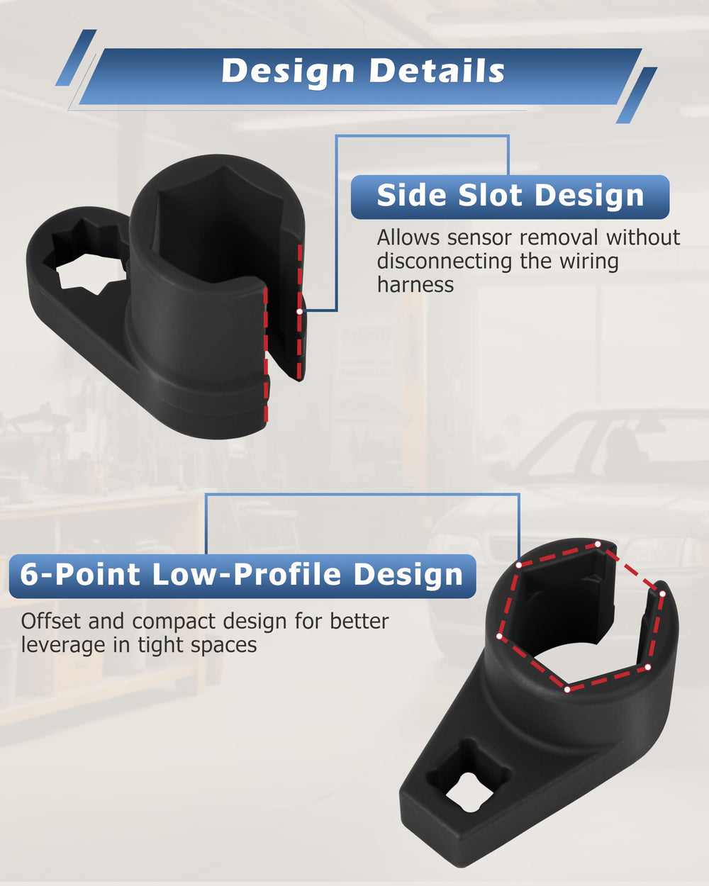 DAYUAN side cutout design aids sensor access from awkward locations