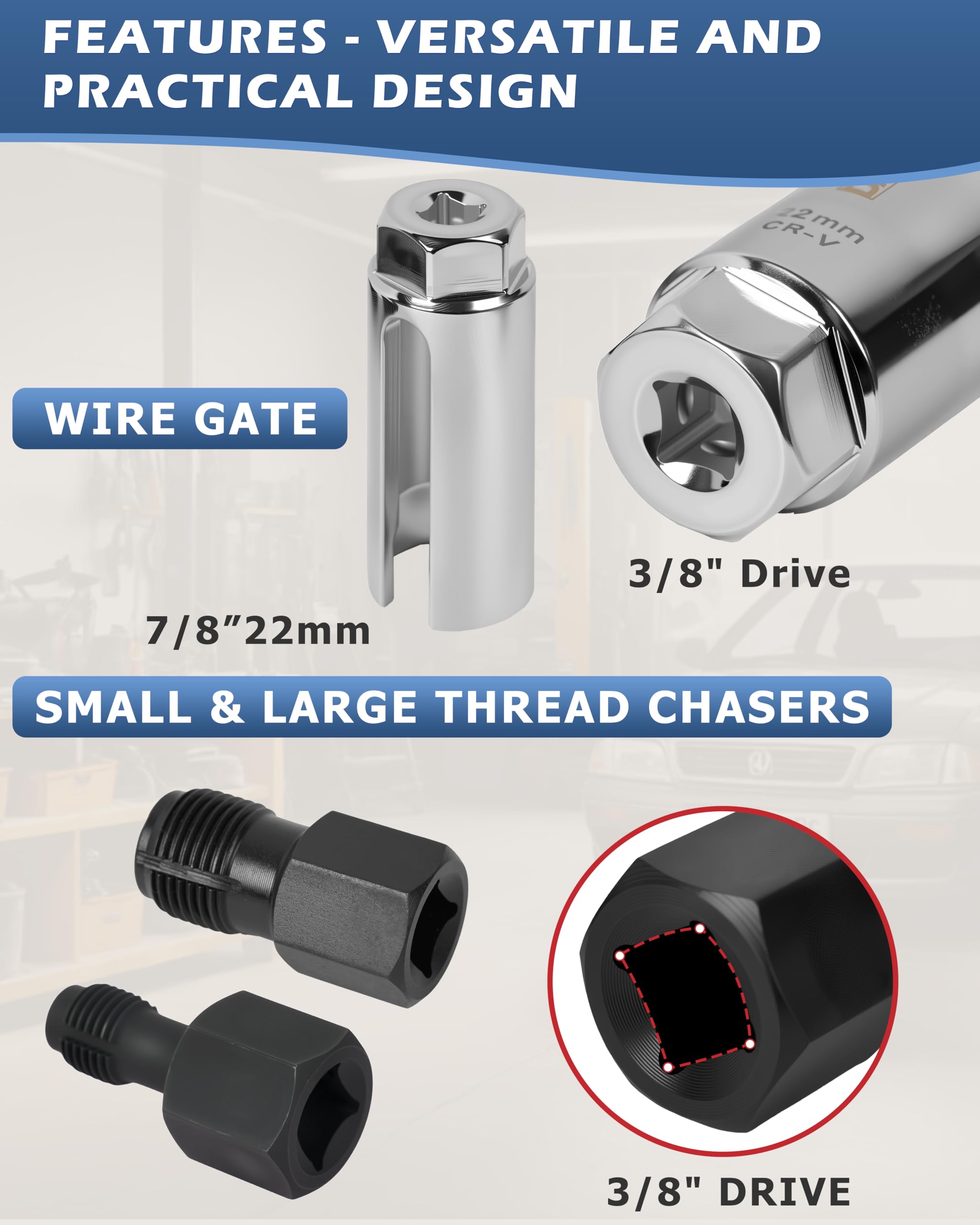 DAYUAN M18x1.5 thread chaser for cleaning sensor threads