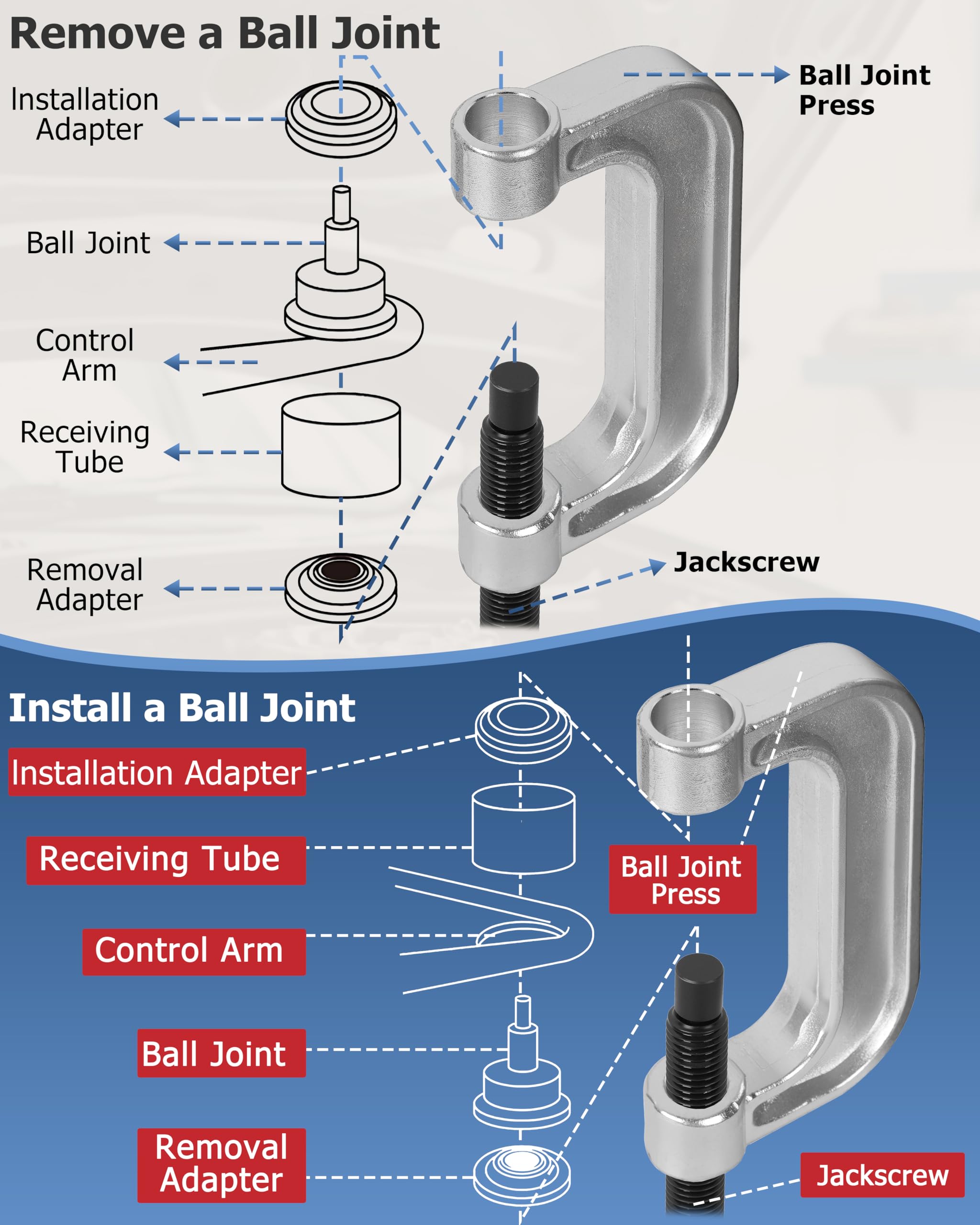 DAYUAN U-joint removal tool for easier disassembly of linkage components