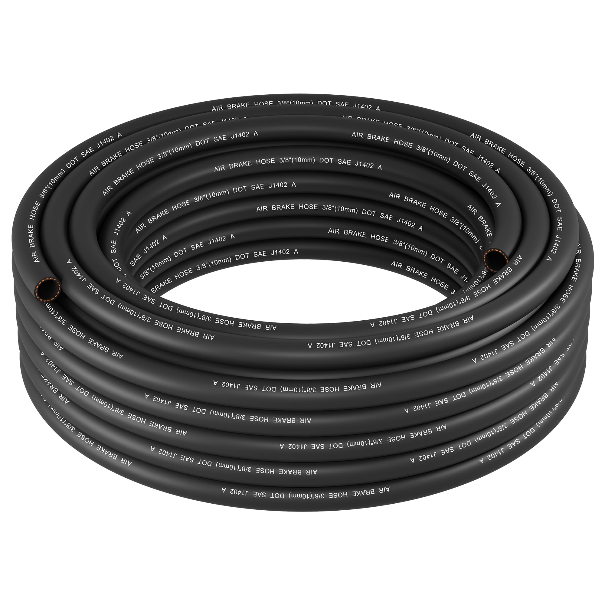 Dazakoot 50ft air brake hose installed on a truck for flexible braking line