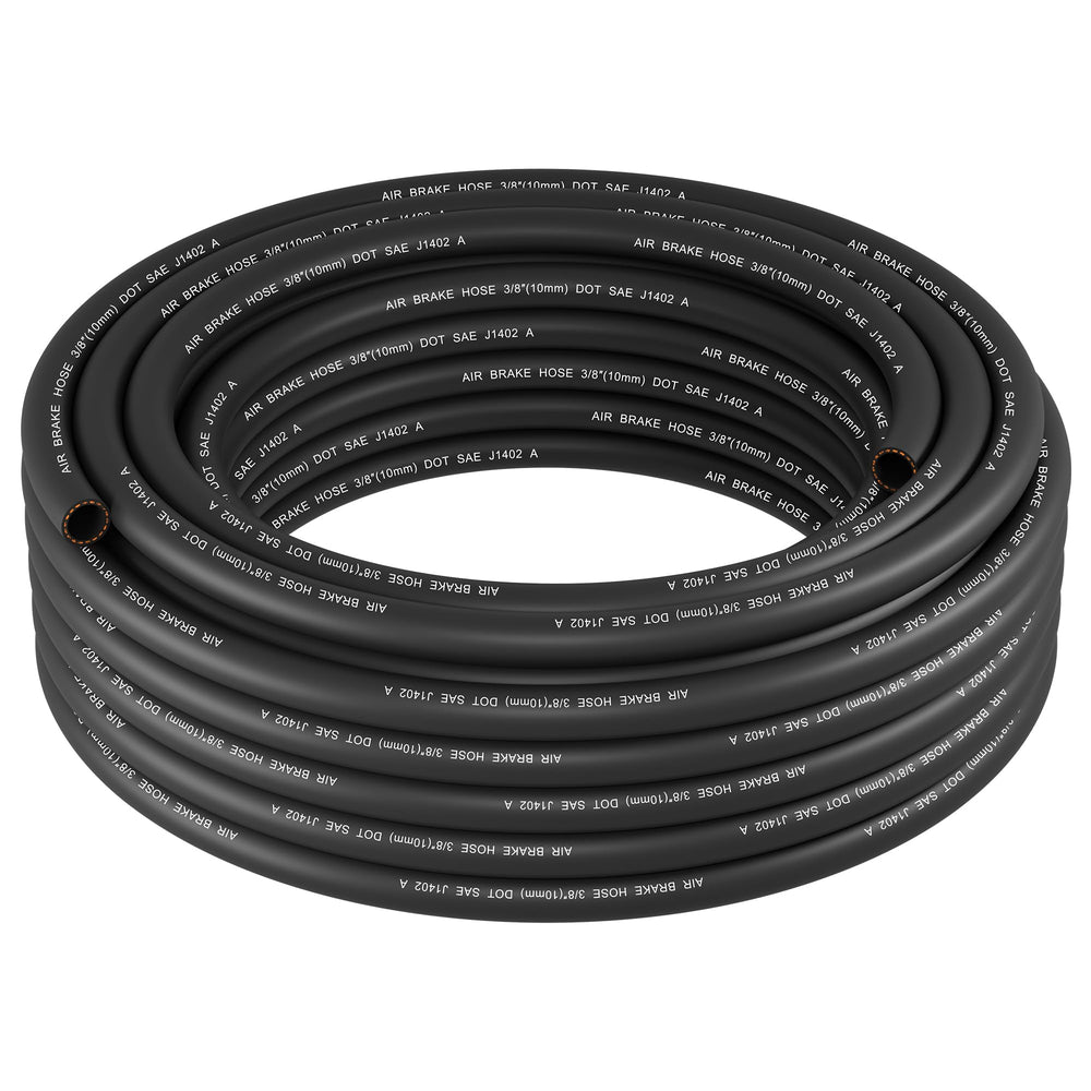 Dazakoot 50ft air brake hose installed on a truck for flexible braking line