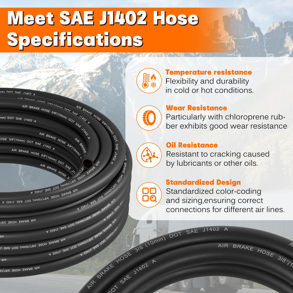 Dazakoot anti kink reinforcement protects hose during routing for reliable airflow