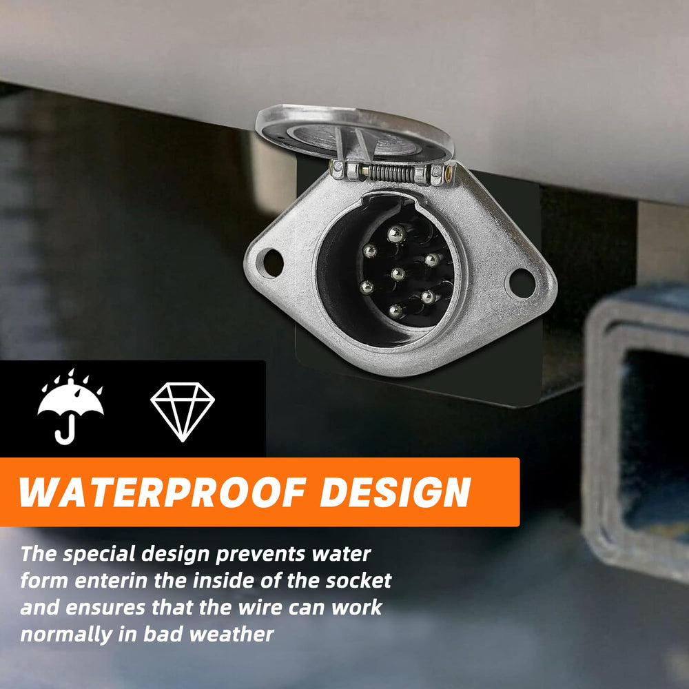 Dazakoot SAE J560-compatible design suits semi-trucks and tractors.