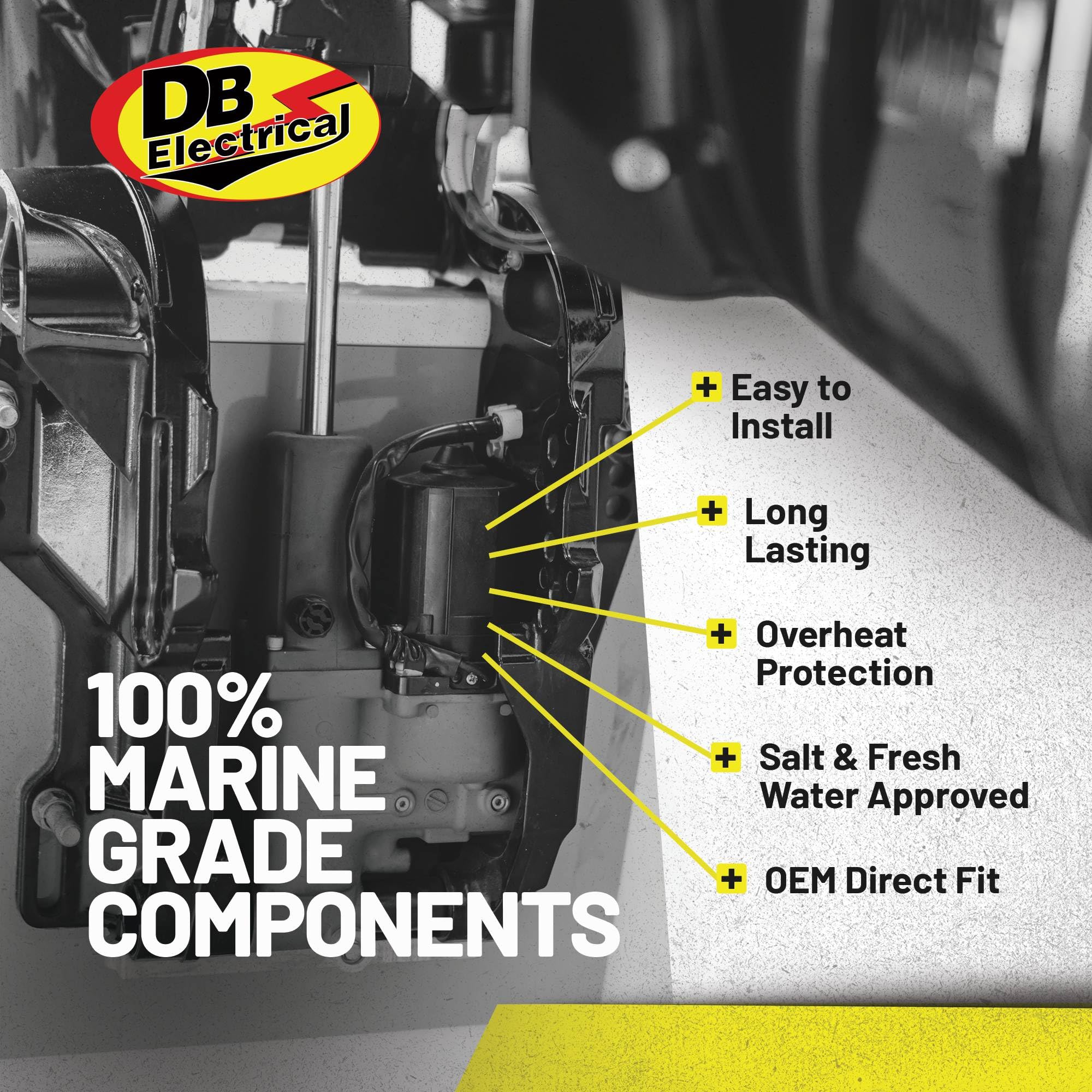 DB Electrical 430-22152 trim motor Mercury fit enhances compatibility for Mercruiser.