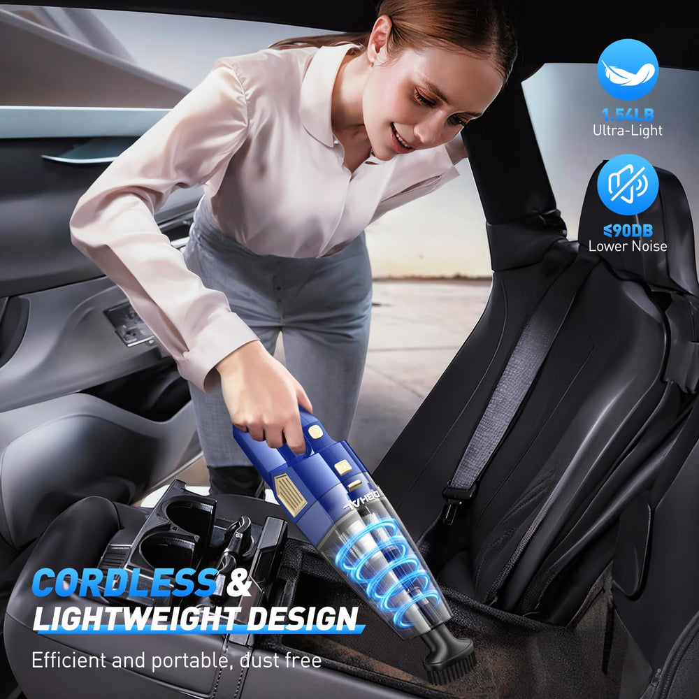 DBHAL vacuum ideal for car interiors and home use