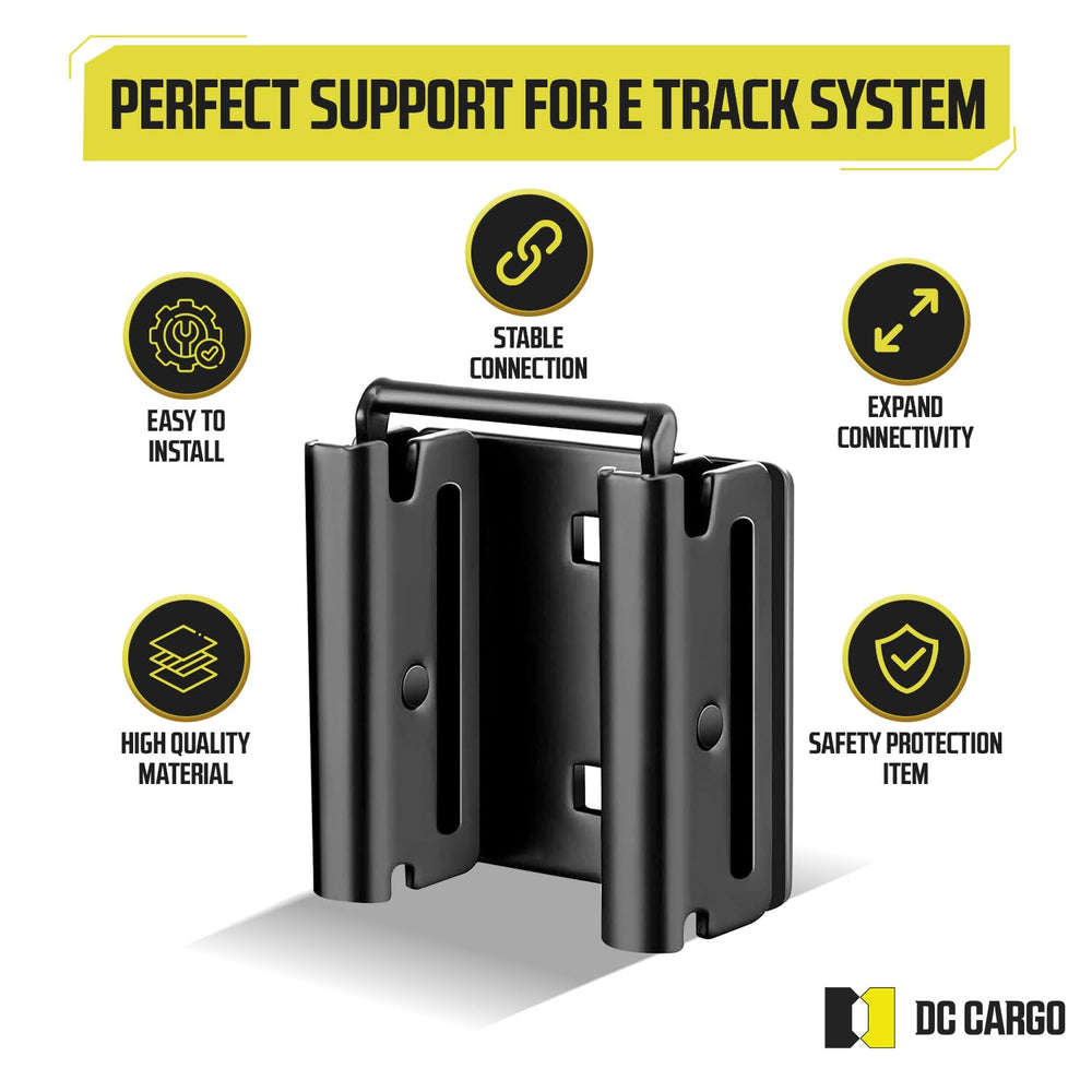 DC Cargo E-Track Connector slot-mobility enables easy slot-to-slot repositioning during loading.
