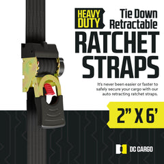 DC Cargo Mall retract button image shows quick tensioning for fast secure releases.