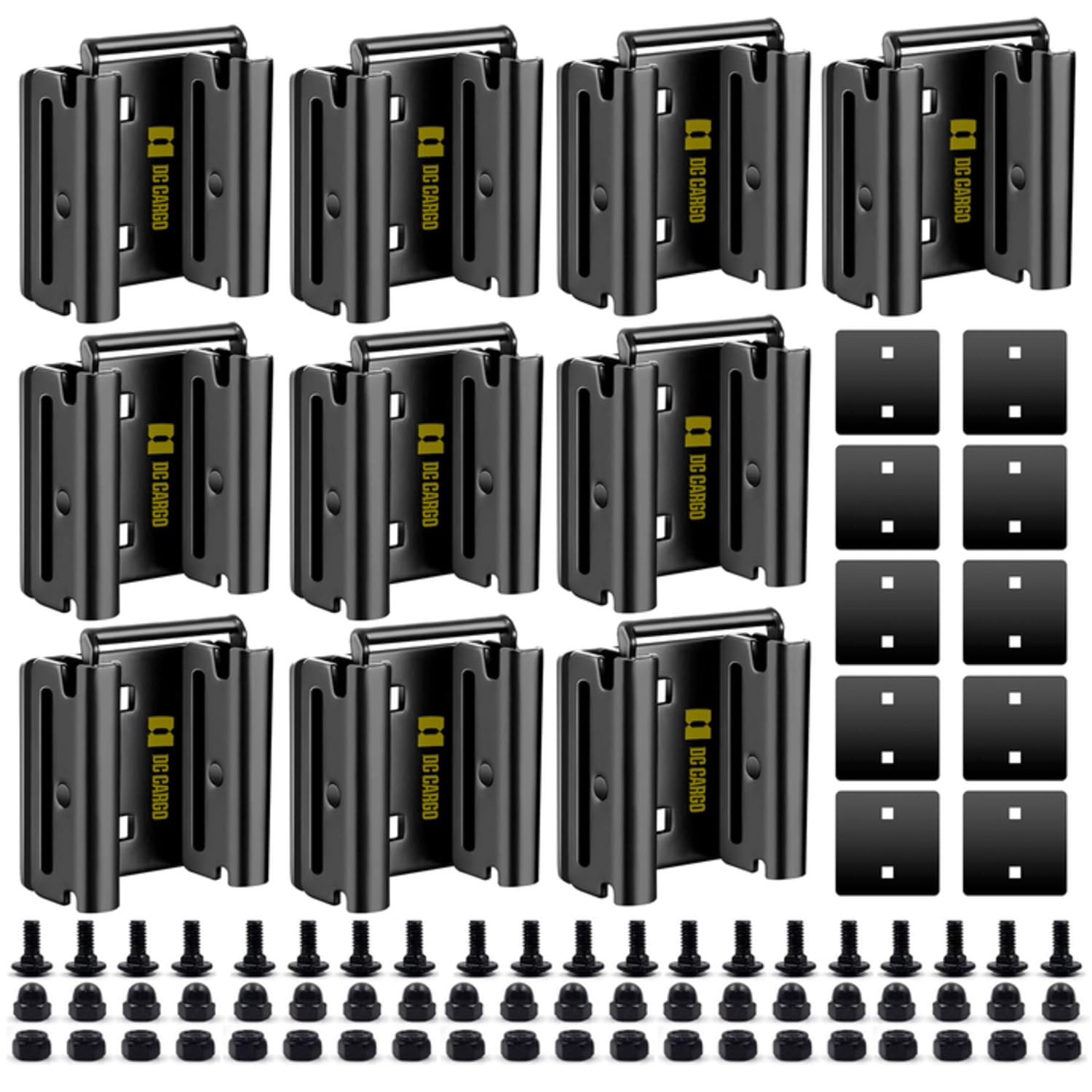 DC Cargo Mall E-Track connector pack10 bolted to steel enables versatile tool mounting.