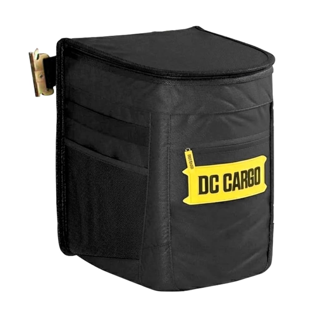 DC Cargo Mall E-Track garbage can hanging system keeps trailer floors clear.