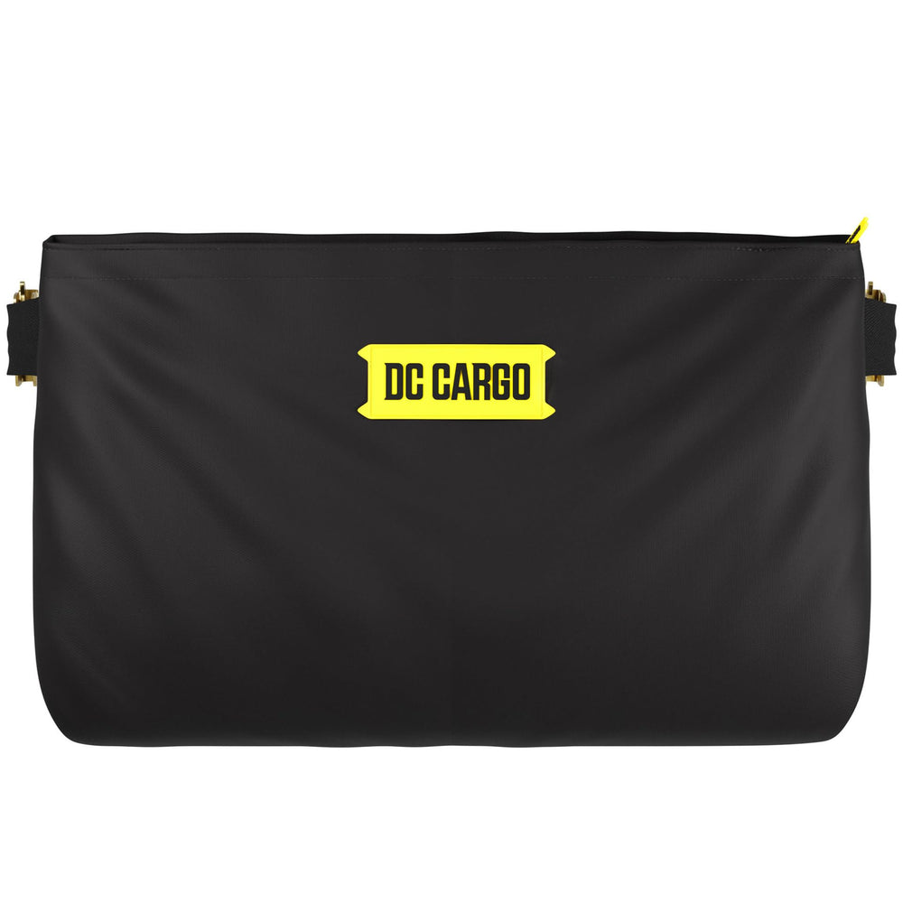 DC Cargo Mall E-Track storage bag with universal fittings on trailer wall for fast attachment.
