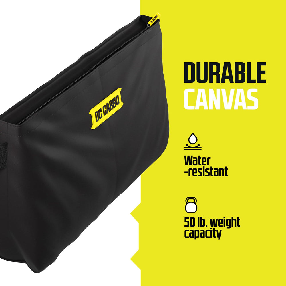 DC Cargo Mall E-Track storage bag interior showing ample strap organization.