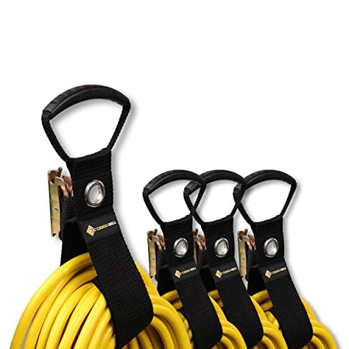 DC Cargo Mall extension cord organizer on E-Track with secure Velcro for tidy cords.