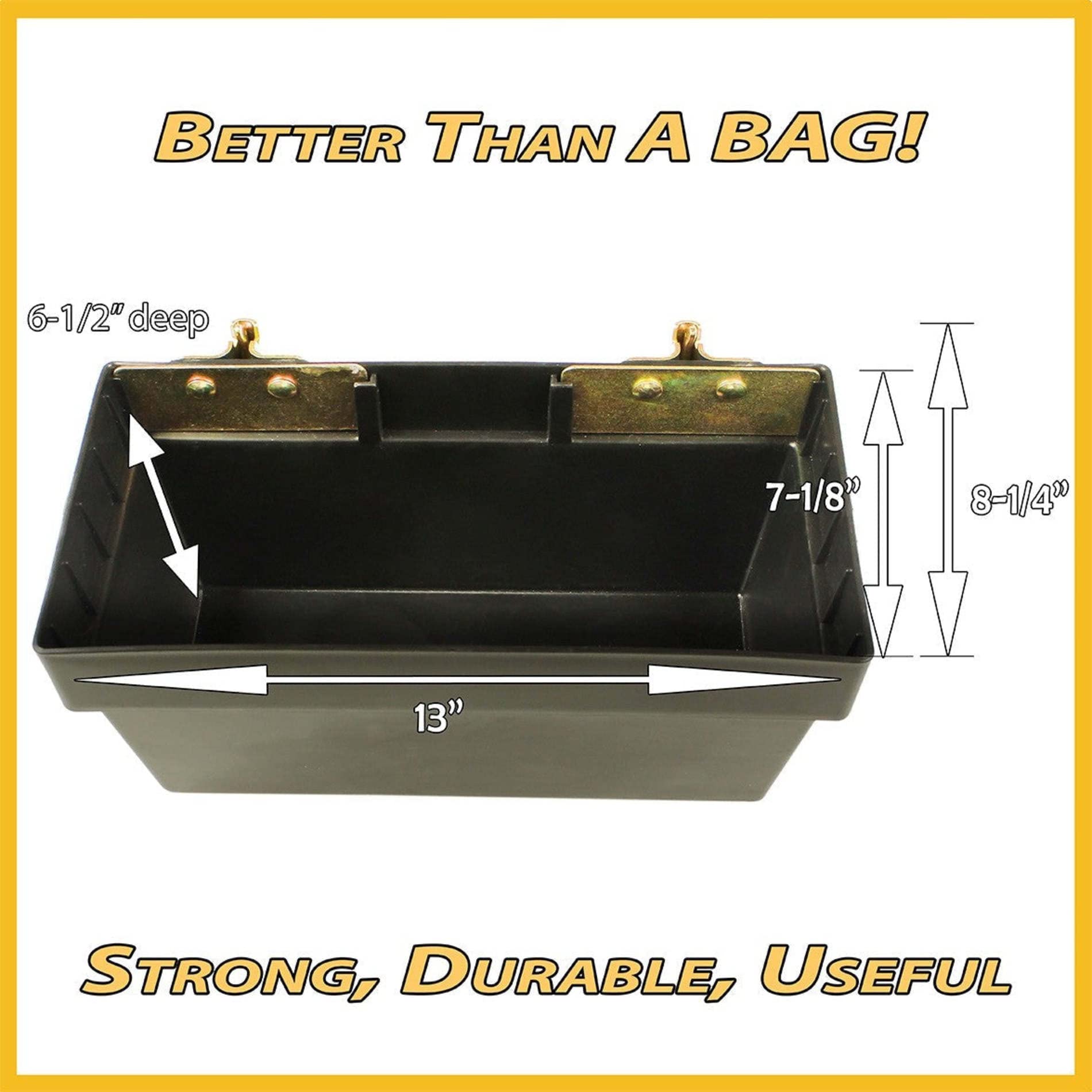 Open-top view shows easy access to tools and small parts