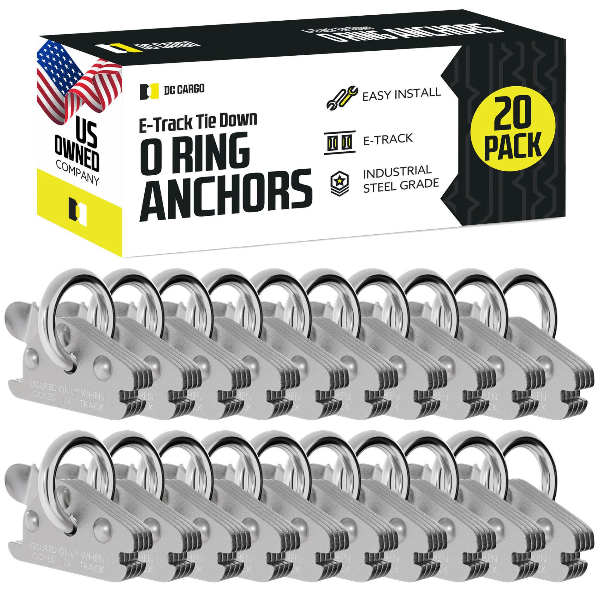 DC Cargo Mall universal tie-down O-ring with quick-release in action