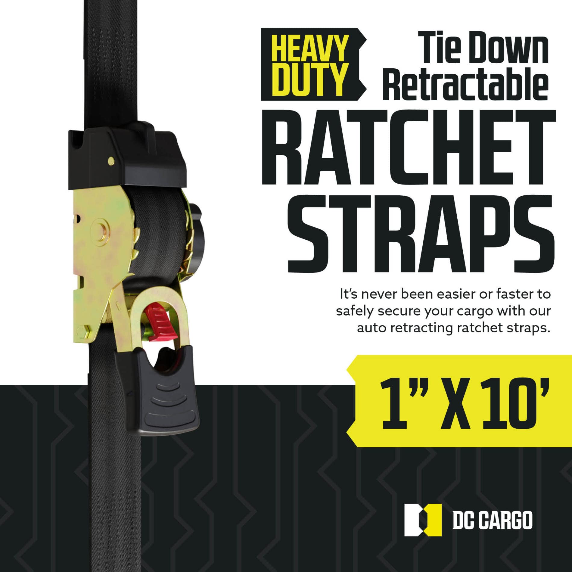DC Cargo Mall vinyl coated hooks prevent scratches when securing cargo.