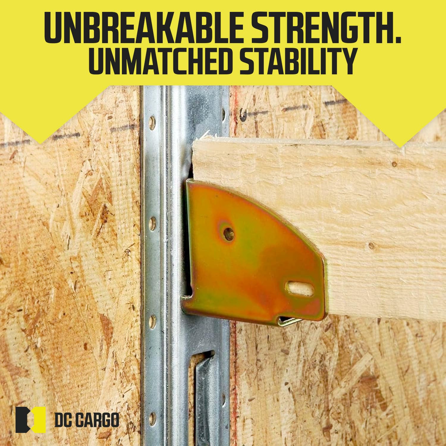 DC Cargo Mall 2x6 wood beam shelf support for strong storage.