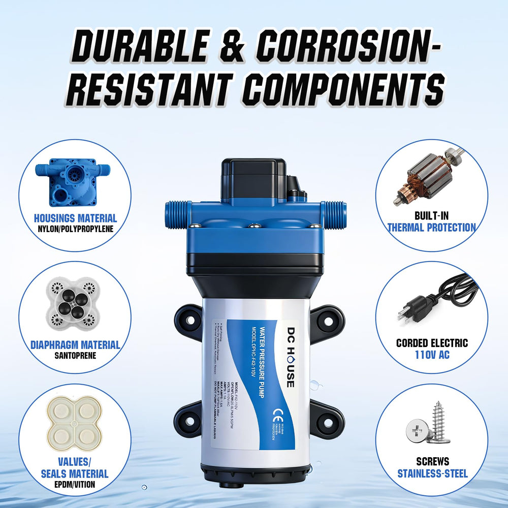 DC HOUSE 110V pump installation kit for flexible mounting.