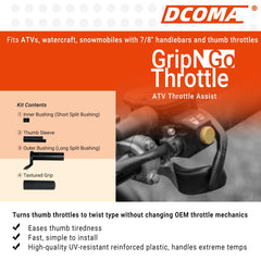 DCOMA handlebars demonstrate universal 7/8-inch fit for better handling.