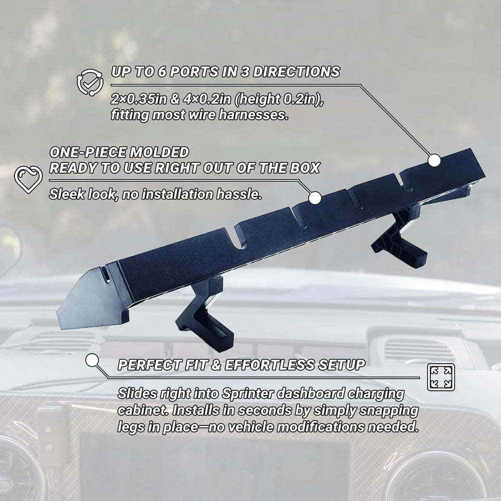 DCOMA heat- and sun-resistant plastic endures van conditions without fading.