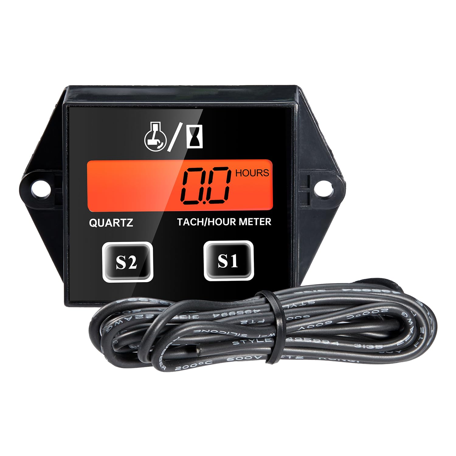 DDayuanwei tachometer front view with clear LCD display for quick RPM readings