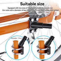 Durable black metal construction offers reliable performance during rides