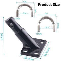 Quick-release pin system shown for fast trailer attachment and detachment