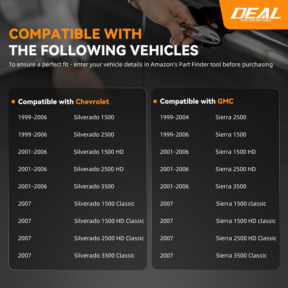 DEAL Auto tailgate bezel cover in textured black for OEM-like appearance.