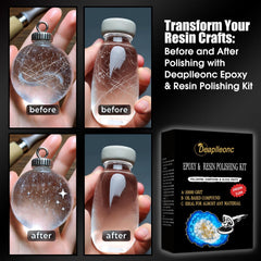 DEAPLLEONC resin scratch removal demo with polishing compound on a curved surface.