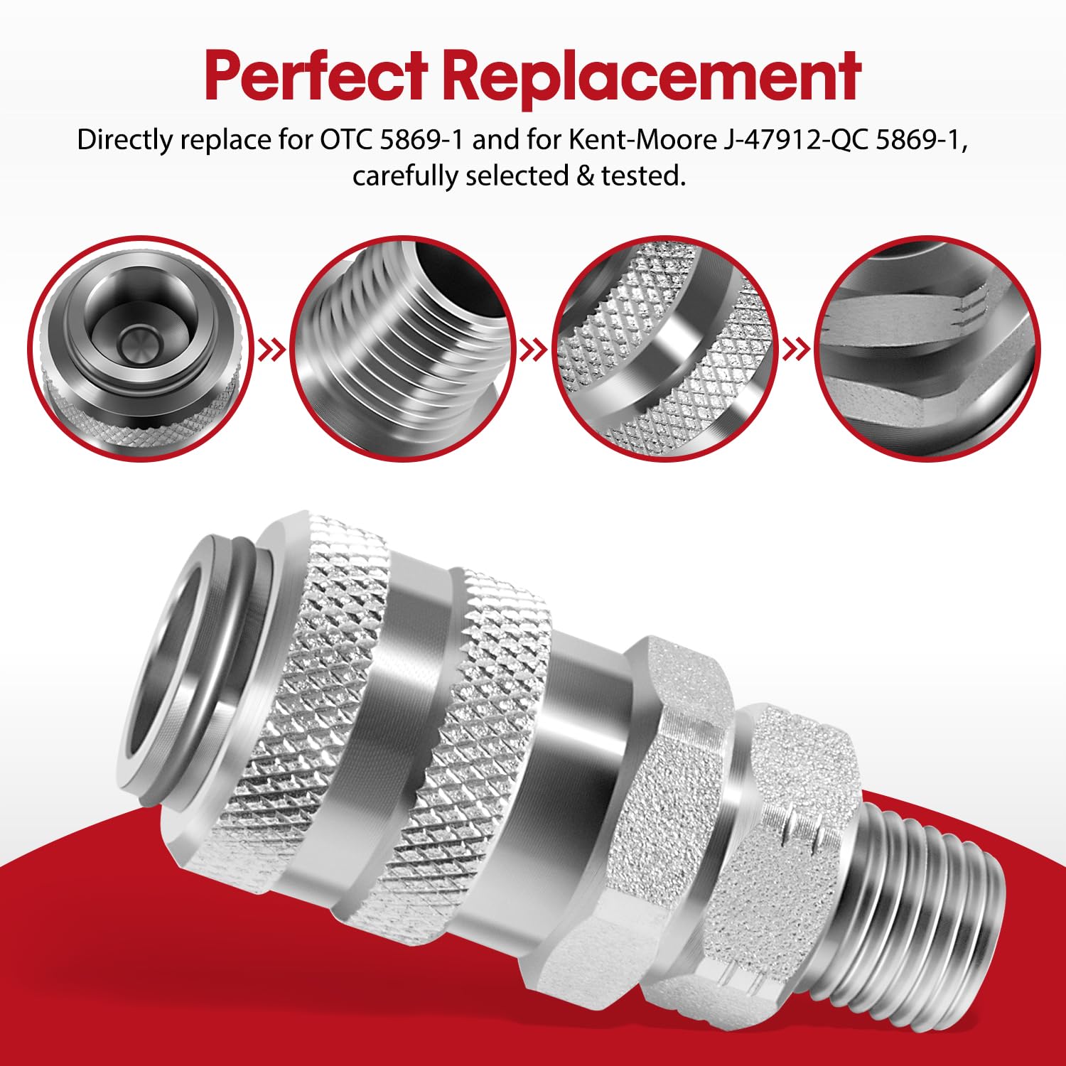 DearChan Caterpillar fuel connection emphasizes durability and corrosion resistance.