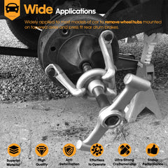 DearChan hub puller with adjustable arms for precise, damage-free removal.