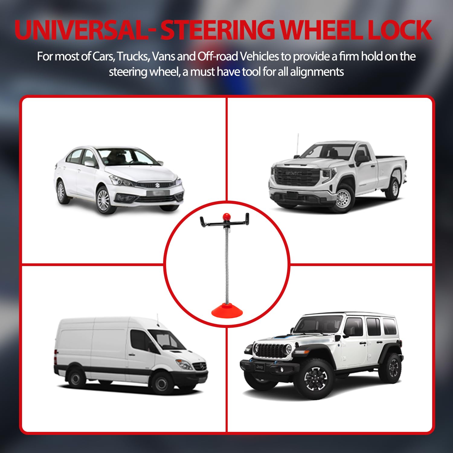 DearChan steering wheel holder side profile highlighting sturdy construction for long-lasting use