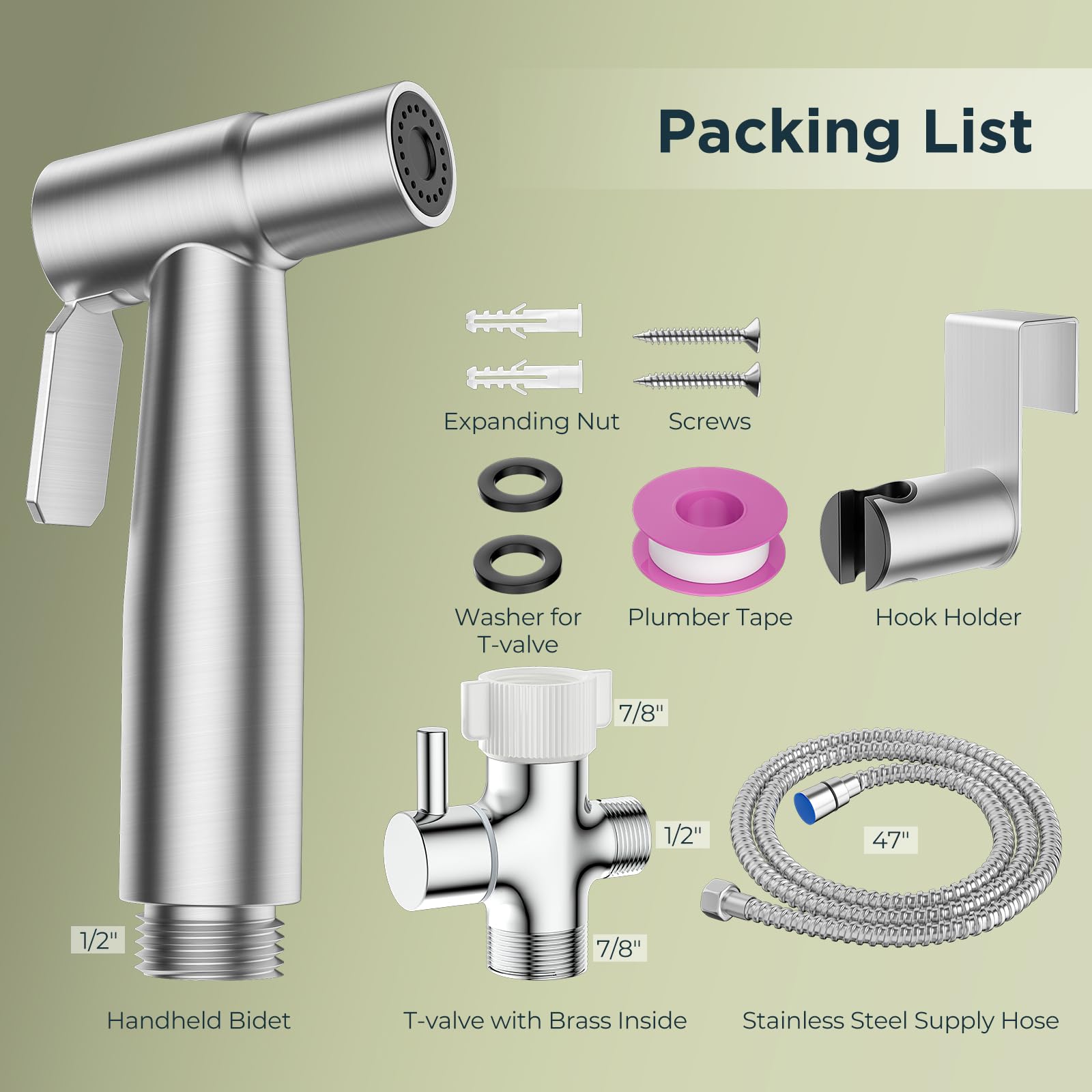 Dearocean handheld sprayer used for RV toilets with portable cleaning capability.