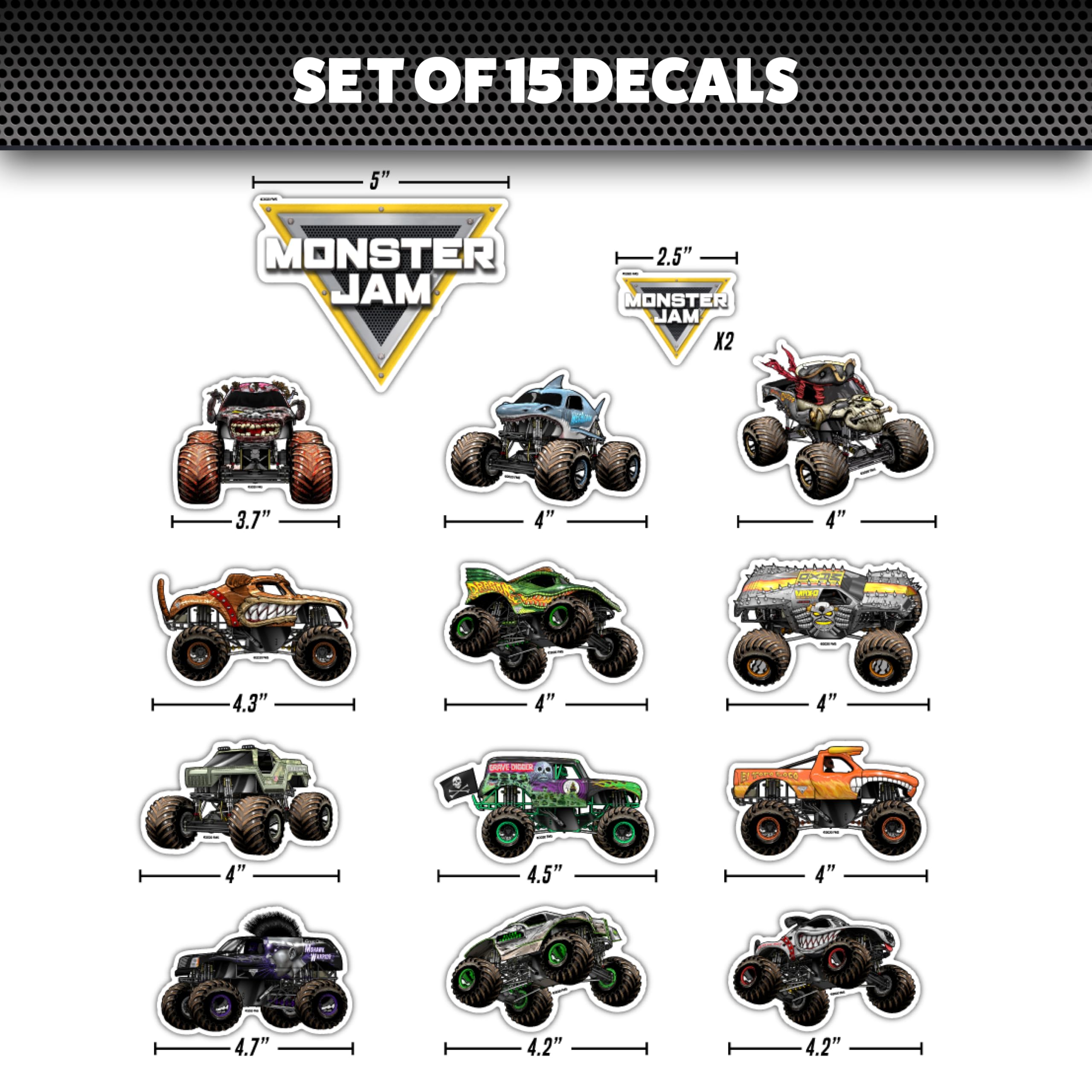 DECALCOMANIA Monster Jam Dragon decal for toys and gear with high-detail artwork