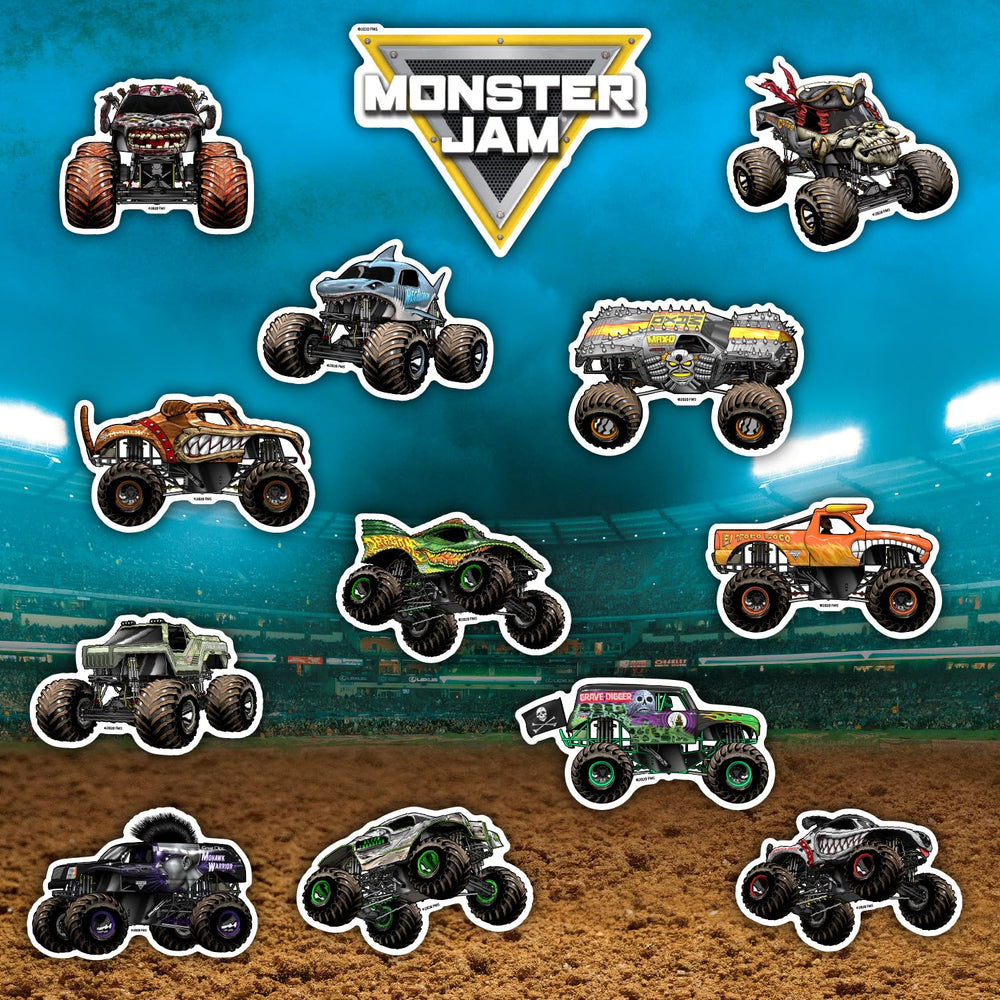 DECALCOMANIA Monster Jam Grave Digger decal for outdoor use with vibrant color