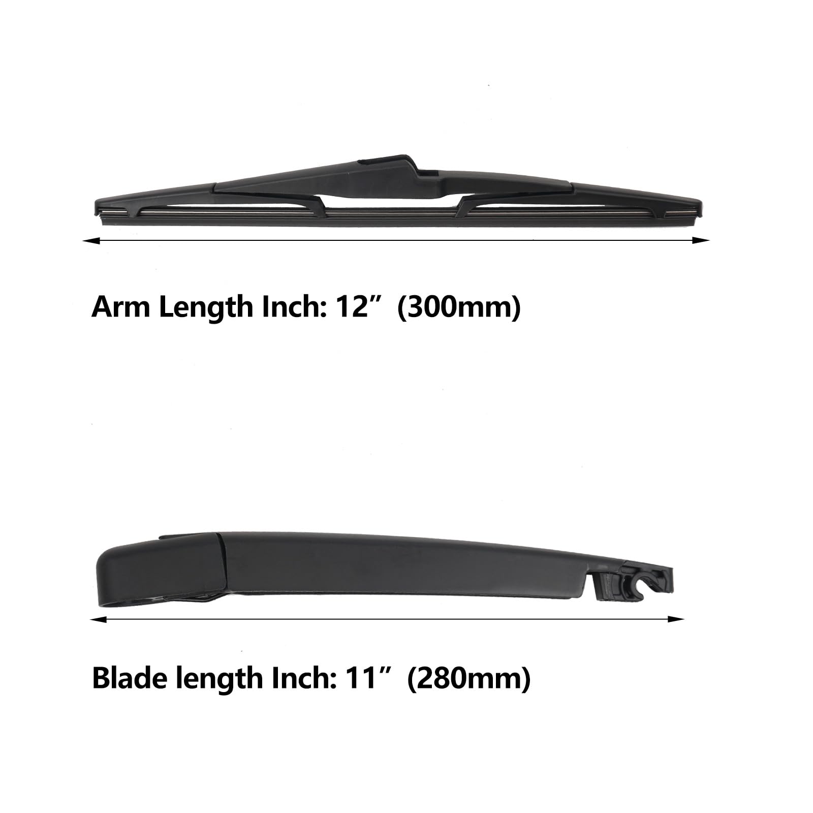 DECARTON rear wiper arm kit features durable steel zinc base and coated springs.