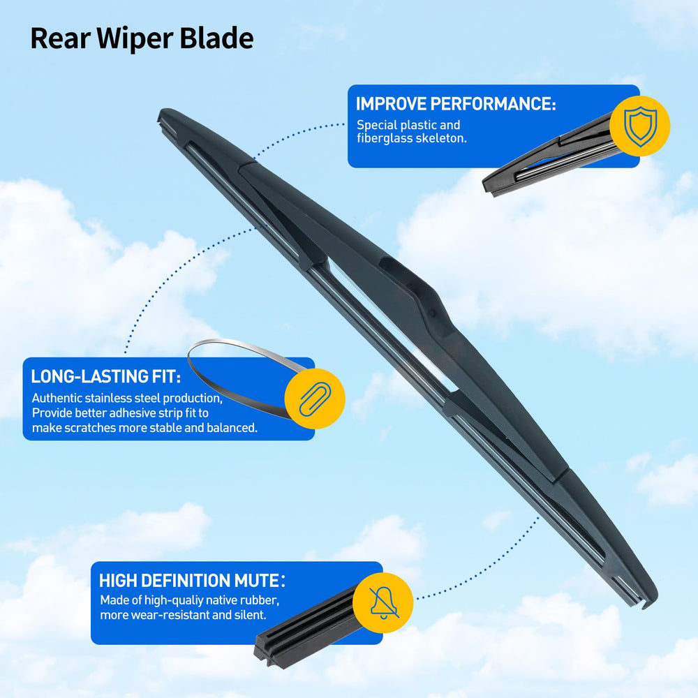 DECARTON rear wiper cover shields the arm from debris and corrosion