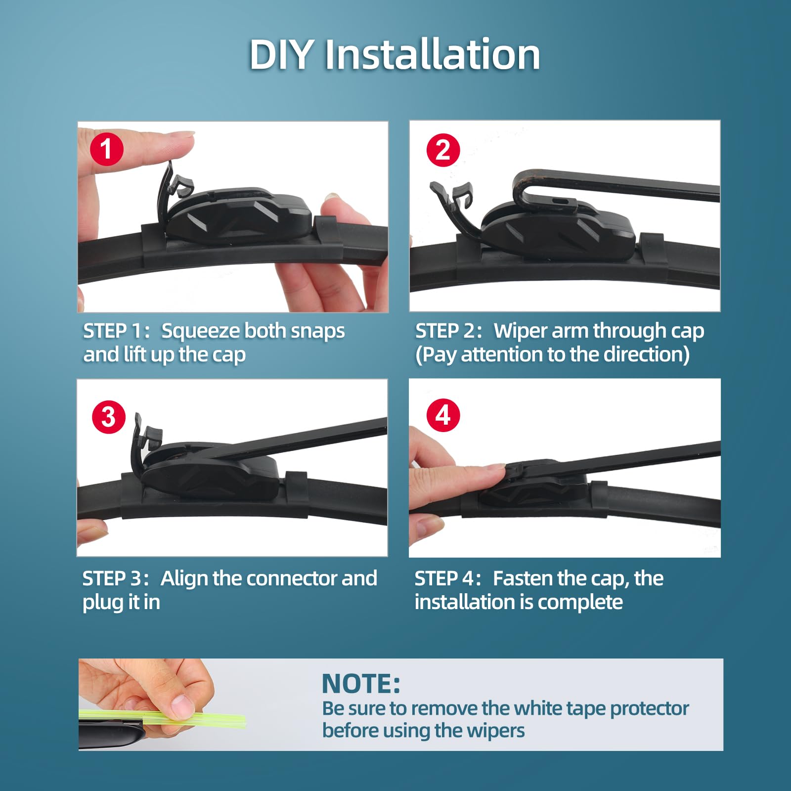 DECARTON complete 2-blade set shown for easy installation