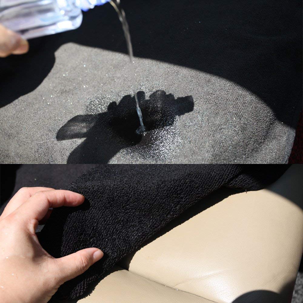 Deckaly towel-material close-up shows soft, comfortable touch for long drives