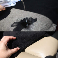 Deckaly towel-material close-up shows soft, comfortable touch for long drives