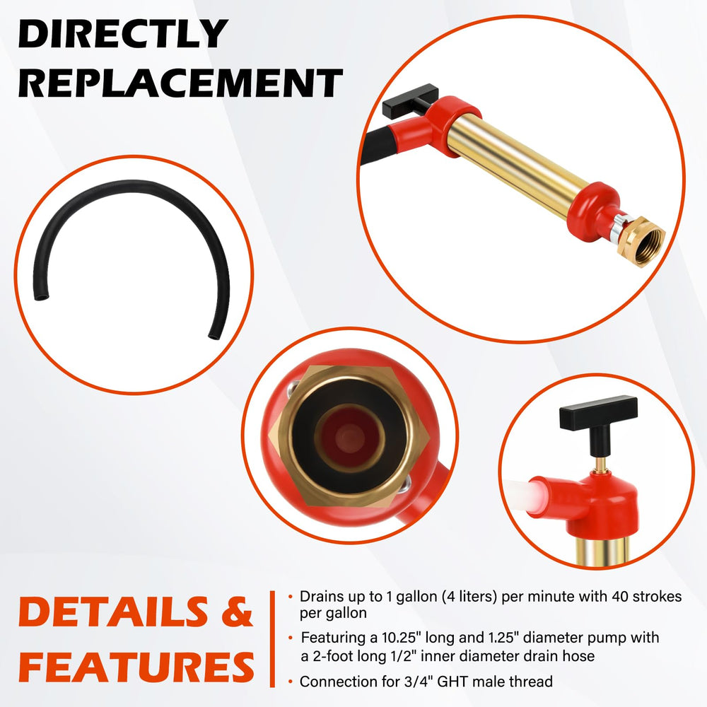 Deckaura oil drain pump in use draining oil into a container
