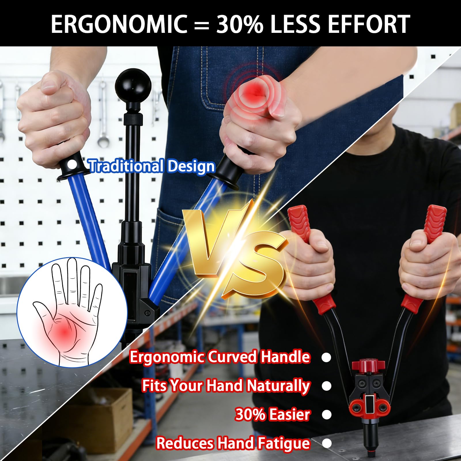 Decwls 3-in-1 rivet nut tool reamer provides clean bore prep.